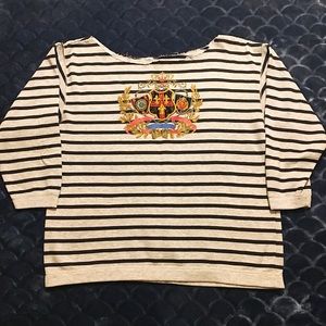 Vintage Royal Crest Off-The-Shoulder Sweatshirt